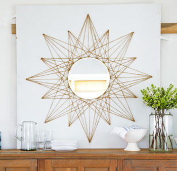 String mirror frame- DIYscoop.com