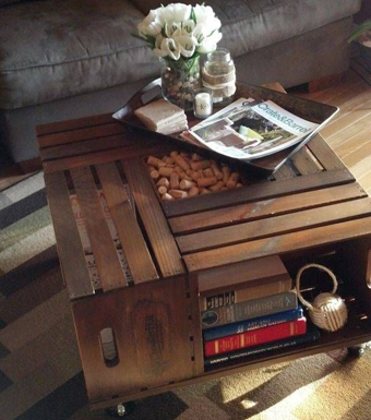 Coffee table made from crates - DIYscoop.com