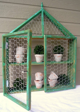 curio, wall cabinet with wire doors- DIYscoop.com