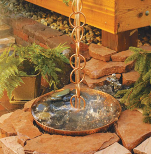 copper chain and basin rain chain- DIYscoop.com