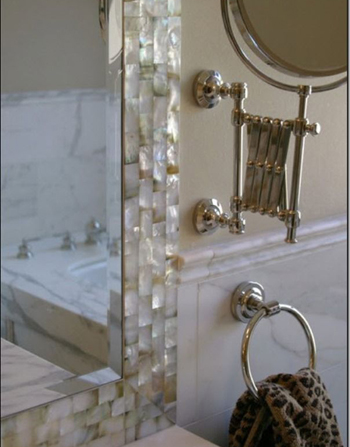 mother of pearl mirror frame- DIYscoop.com