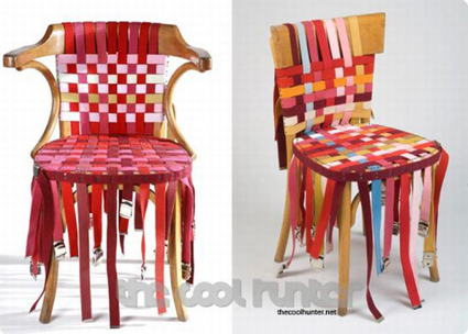 chair with colored strap seat and back- DIYscoop.com