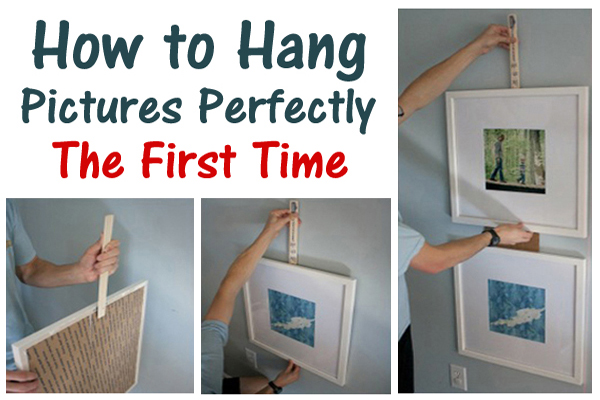 how to hang pictures perfectly- DIYscoop.com