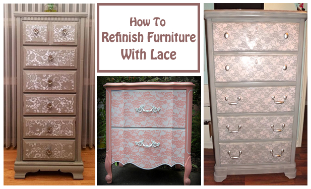 How To Refinish Furniture With Lace Diy Scoop