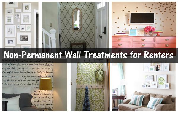 non permanent wall treatments for renters- DIYscoop.com